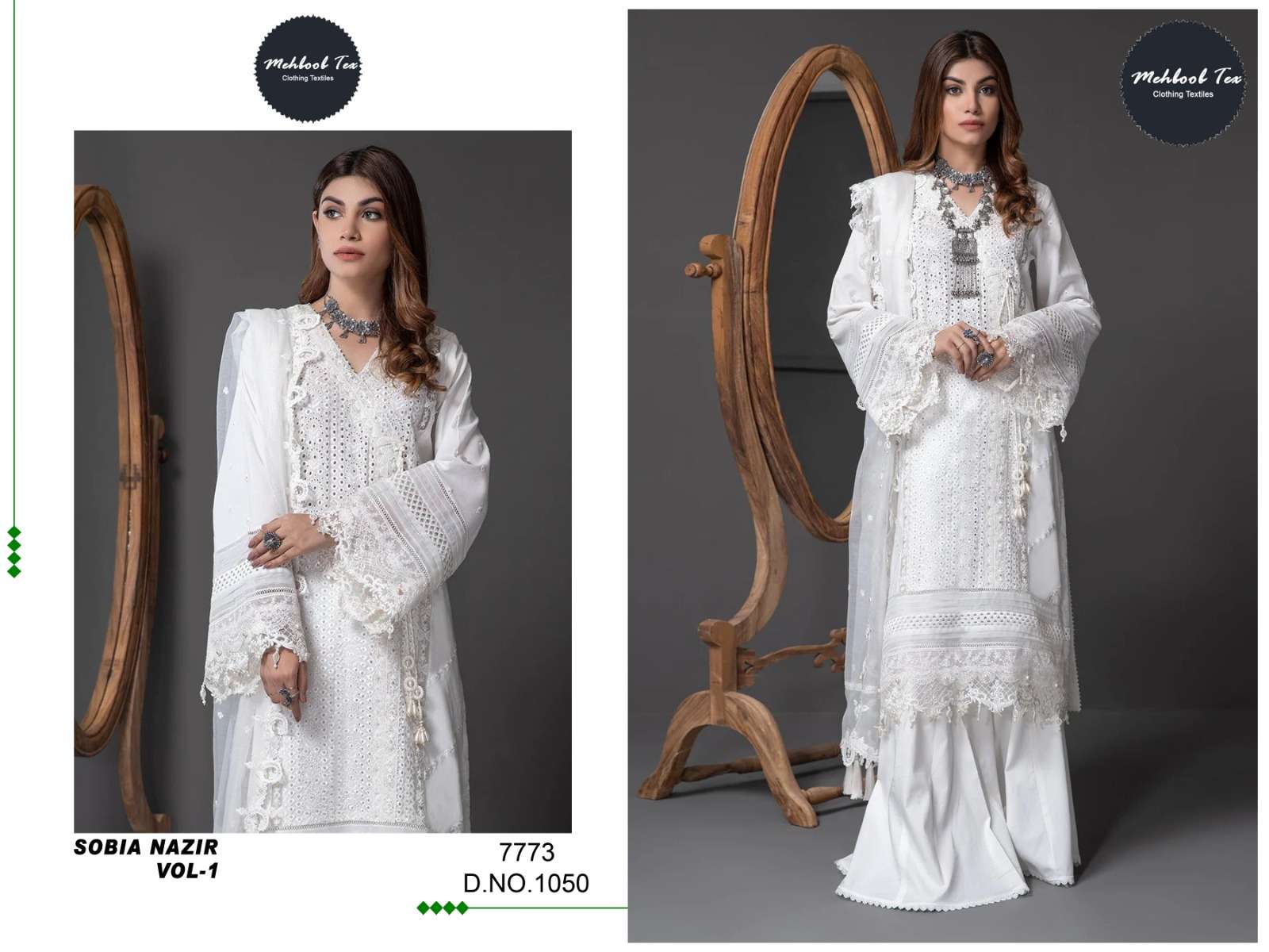 SOBIA NAZIR VOL-1 BY MEHBOOB TEX CAMBRIC COTTON EMBROIDERY PAKISTANI DRESS