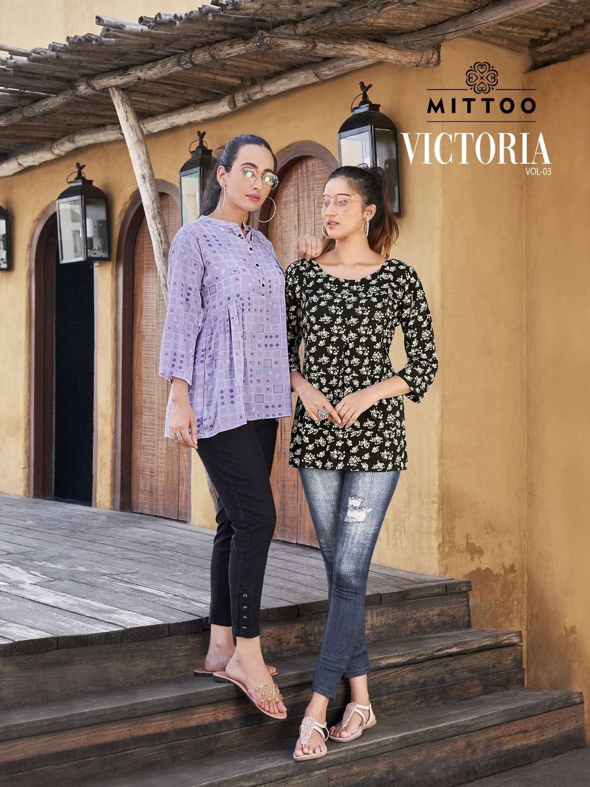 VICTORIA VOL-3 BY MITTOO 5013 TO 5018 SERIES WRINKLE ROYAN PRINT WORK KURTIS