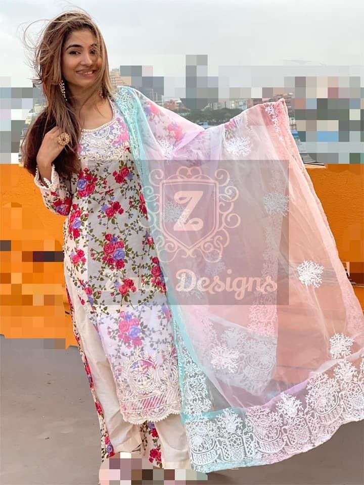 AALIYA VOL-2 BY ZIAAZ DESIGNS COTTON PRINT EMBROIDERY PAKISTANI DRESS