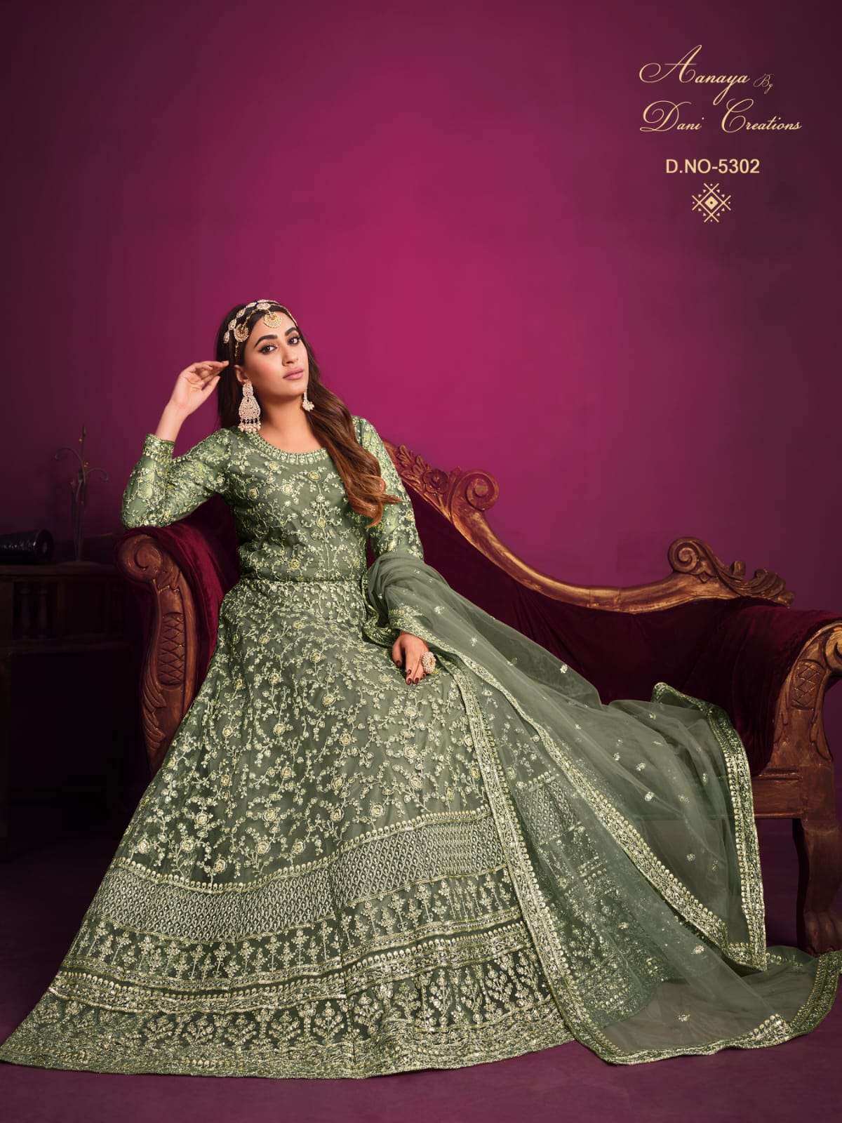 AANAYA VOL-153 BY TWISHA 5301 TO 5304 SERIES NET HEAVY EMBROIDERY WORK ANARKALI DRESSES