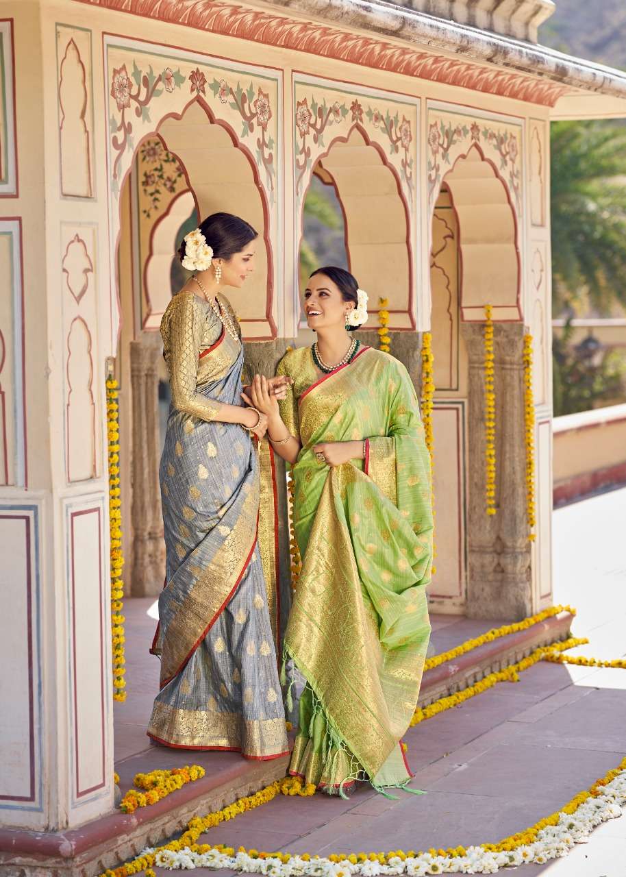 AASHIYANA BY RAJPATH 10031 TO 10036 SERIES SOFT GHICCHA SILK WORK SAREES