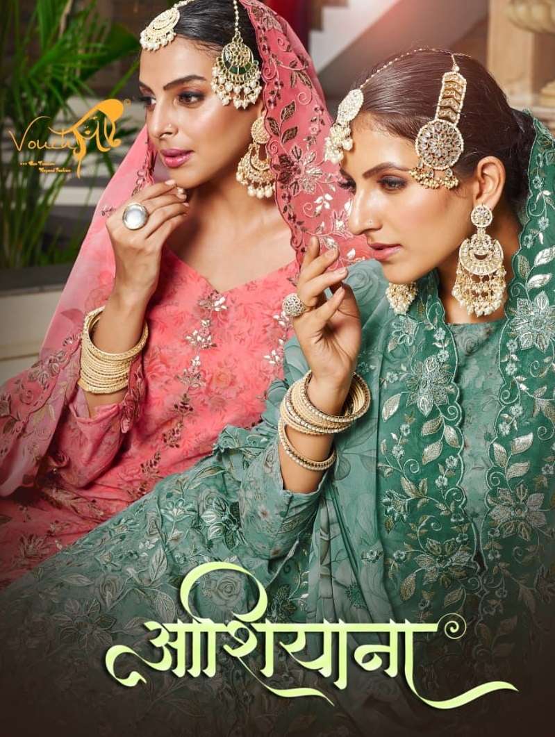 AASHIYANA BY VOUCHE 89057 TO 89060 SERIES GEORGETTE HEAVY WORK DRESSES