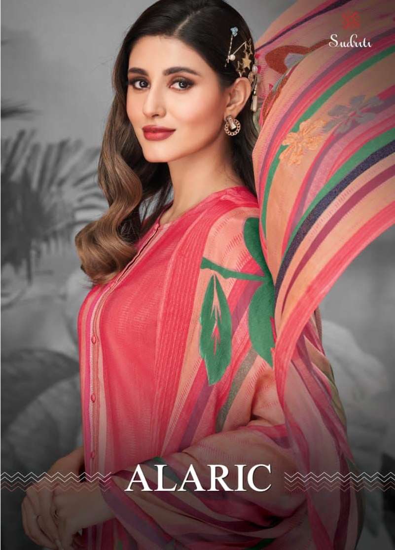 ALARIC BY SUDRITI 513 TO 592 SERIES CAMBRIC PRINT HAND WORK DESIGNER DRESSES