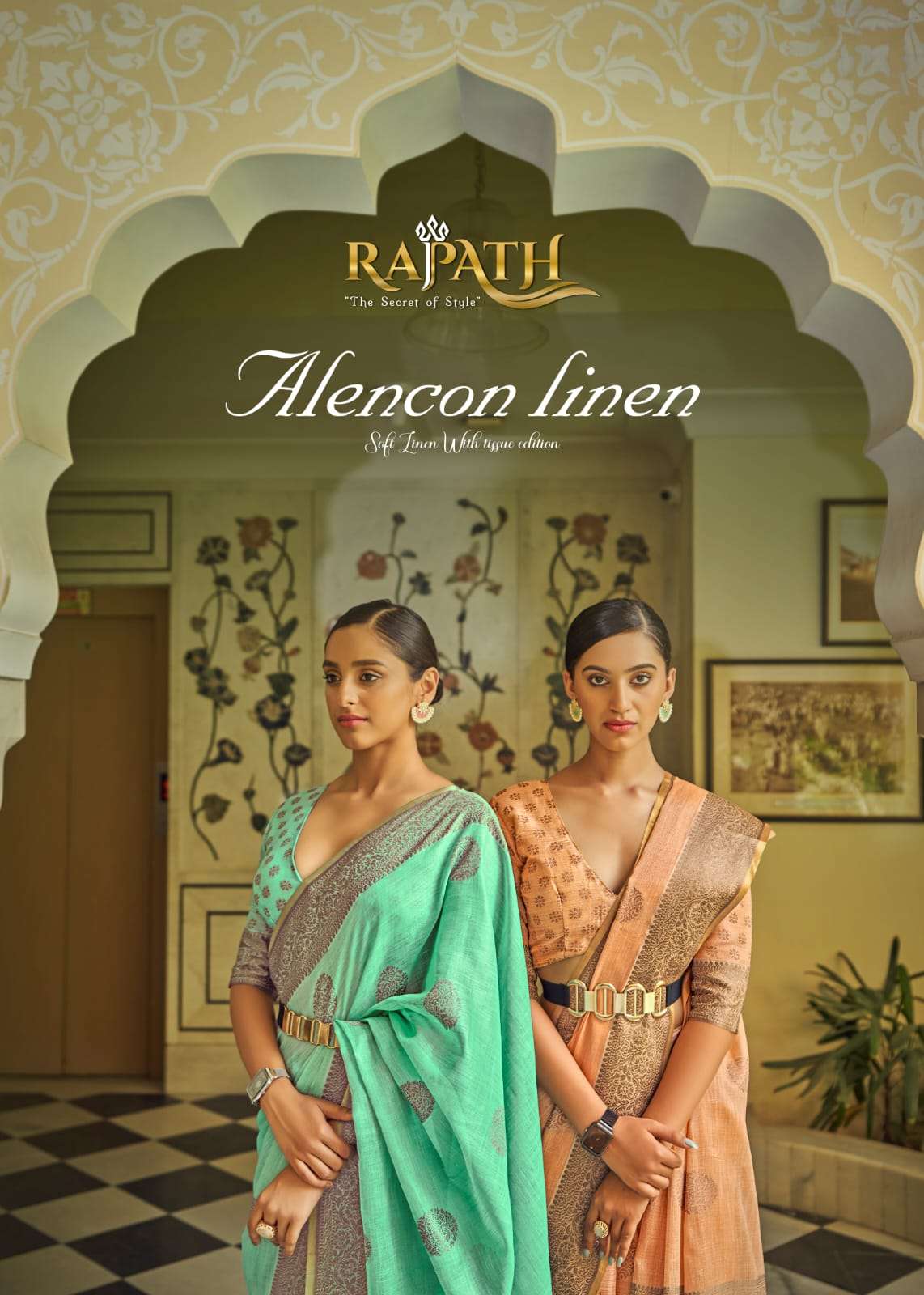 ALENCON LINEN BY RAJPATH 31001 TO 31006 SERIES SOFT LINEN TISSUE SILK SAREES