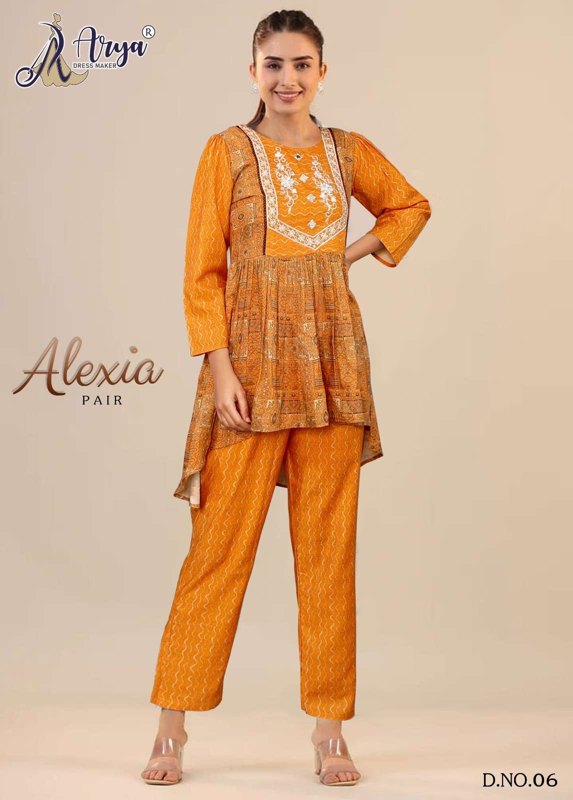 ALEXIE WESTERN BY ARYA DRESS MAKER 01 TO 06 SERIES COTTON MUSLIN MIRROR WORK TUNICS