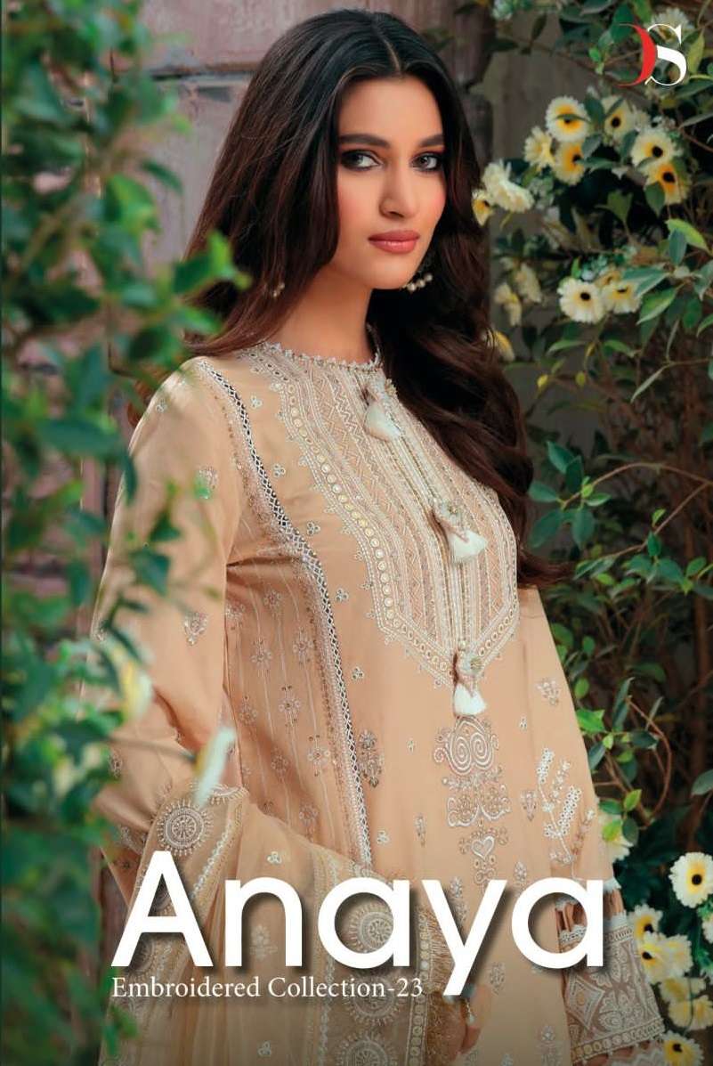 ANAYA EMBROIDERED COLLECTION-23 BY DEEPSY SUITS 3021 TO 3026 SERIES COTTON EMBROIDERY PAKISTANI DRES...