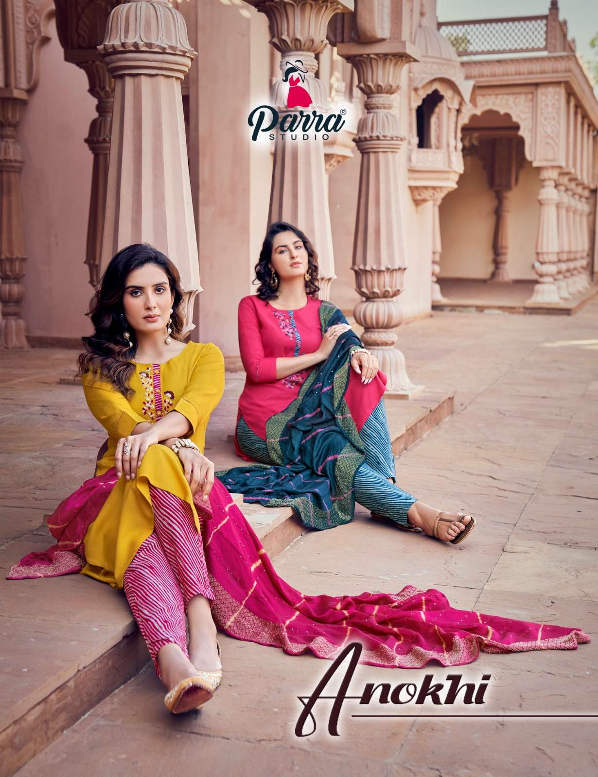 ANOKHI VOL-1 BY PARRA STUDIO 1001 TO 1004 SERIES RAYON KHATLI WORK STITCEHD DRESSES