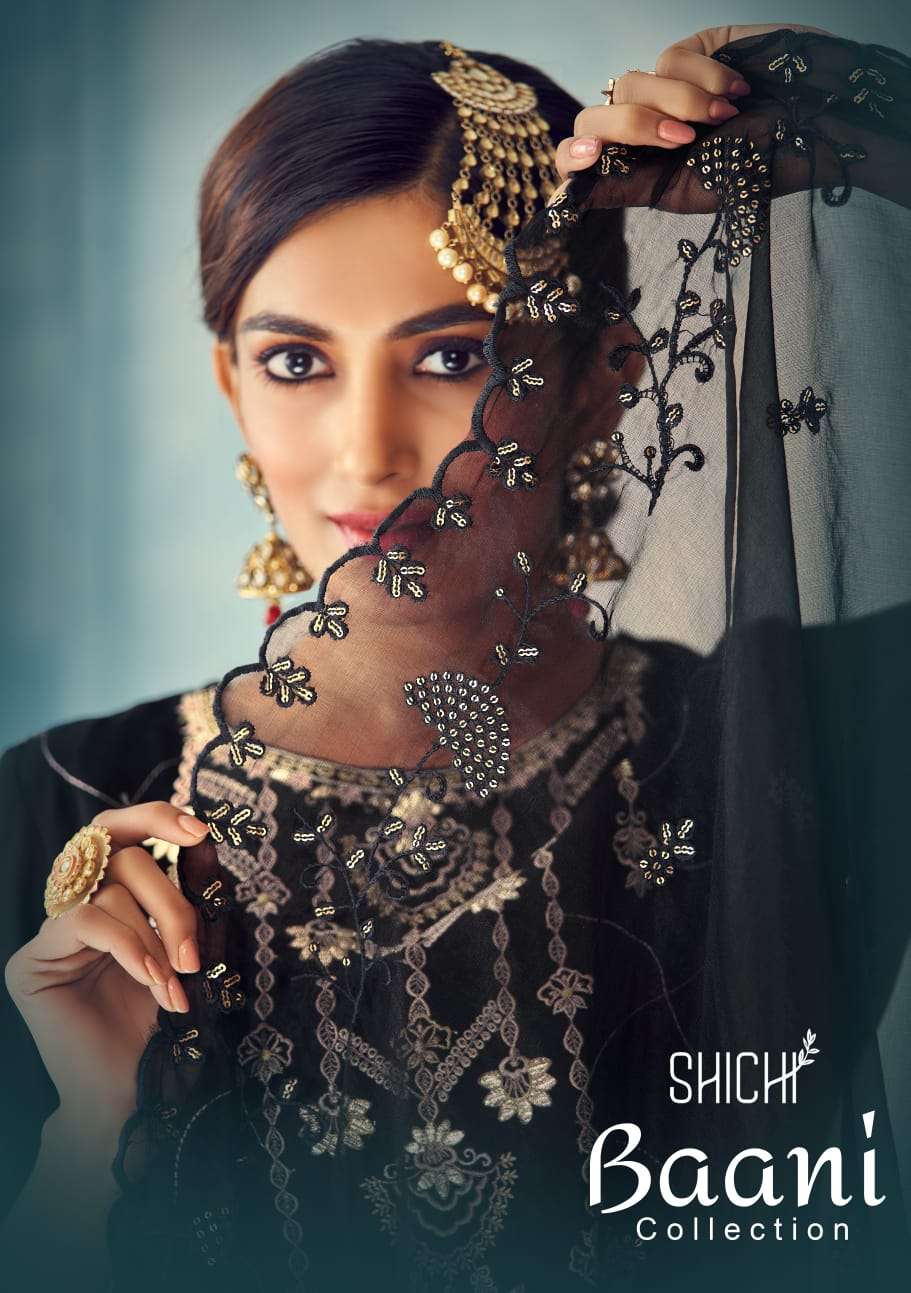 BAANI BY SHICHI 92 TO 96 SERIES PURE TENSILK SILK EMBROIDERY STITCHED DRESSES