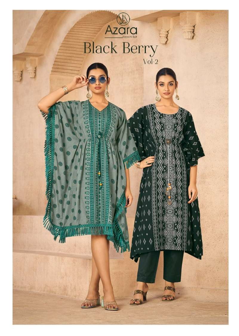 BLACK BERRY VOL-2 BY RADHIKA FASHION 55001 TO 55005 SERIES COTTON FANCY WORK DRESSES