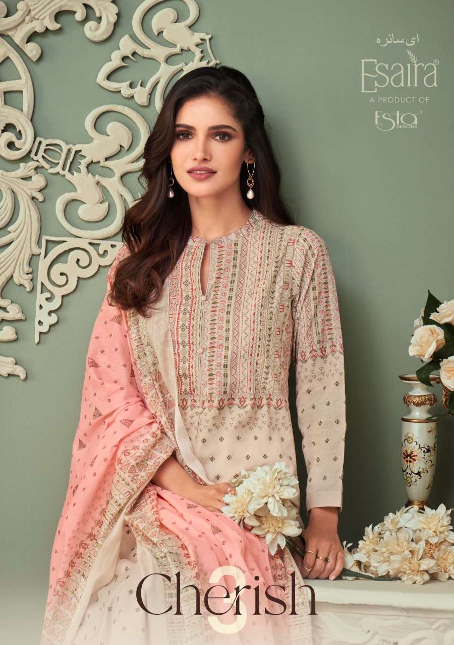 CHERISH VOL-3 BY ESTA DESIGNS 1001 TO 1010 SERIES COTTON PRINT MIRROR WORK DRESSES