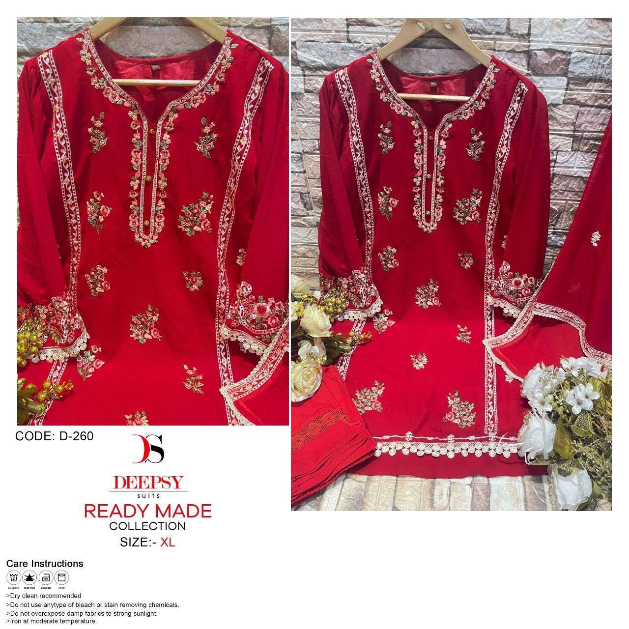 D-260 HIT DESIGN BY DEEPSY SUITS GEORGETTE EMBROIDERY PAKISTANI STITCHED DRESS