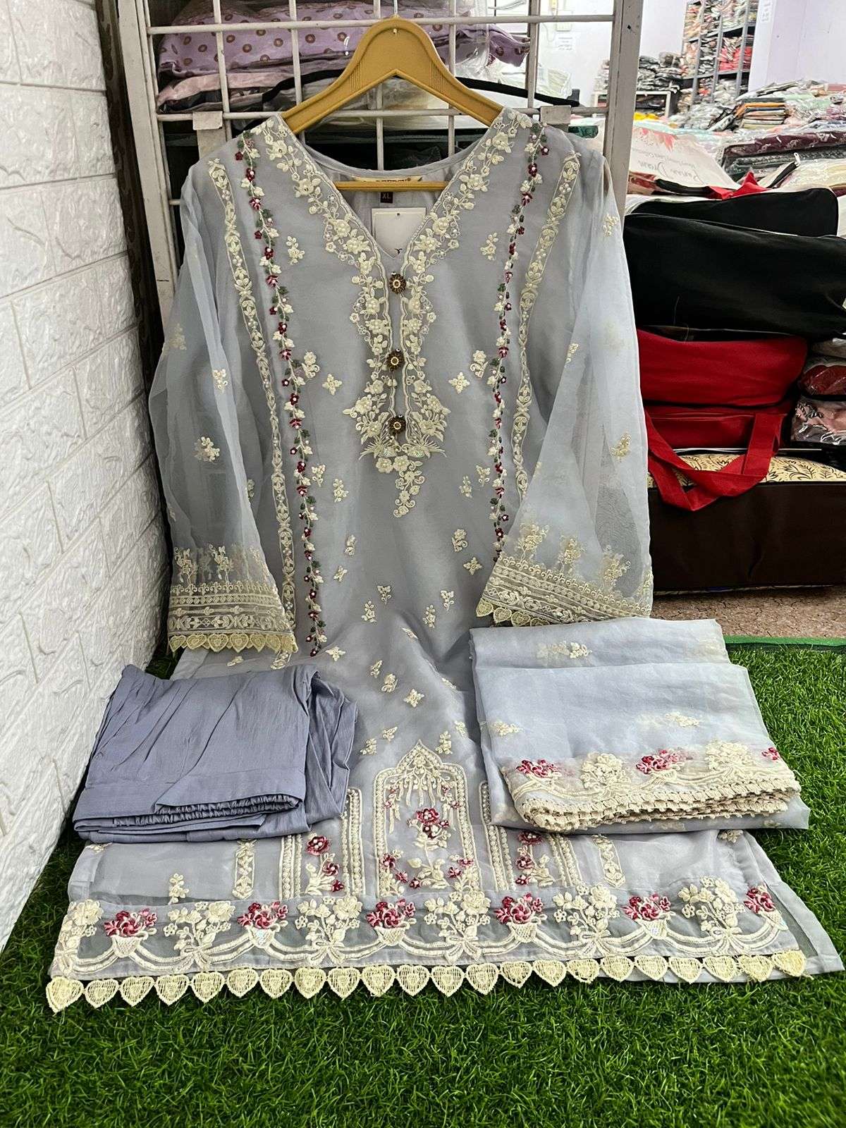 D-264 HIT DESIGN BY DEEPSY SUITS PURE ORGANZA EMBROIDERY STITCHED PAKISTANI DRESS