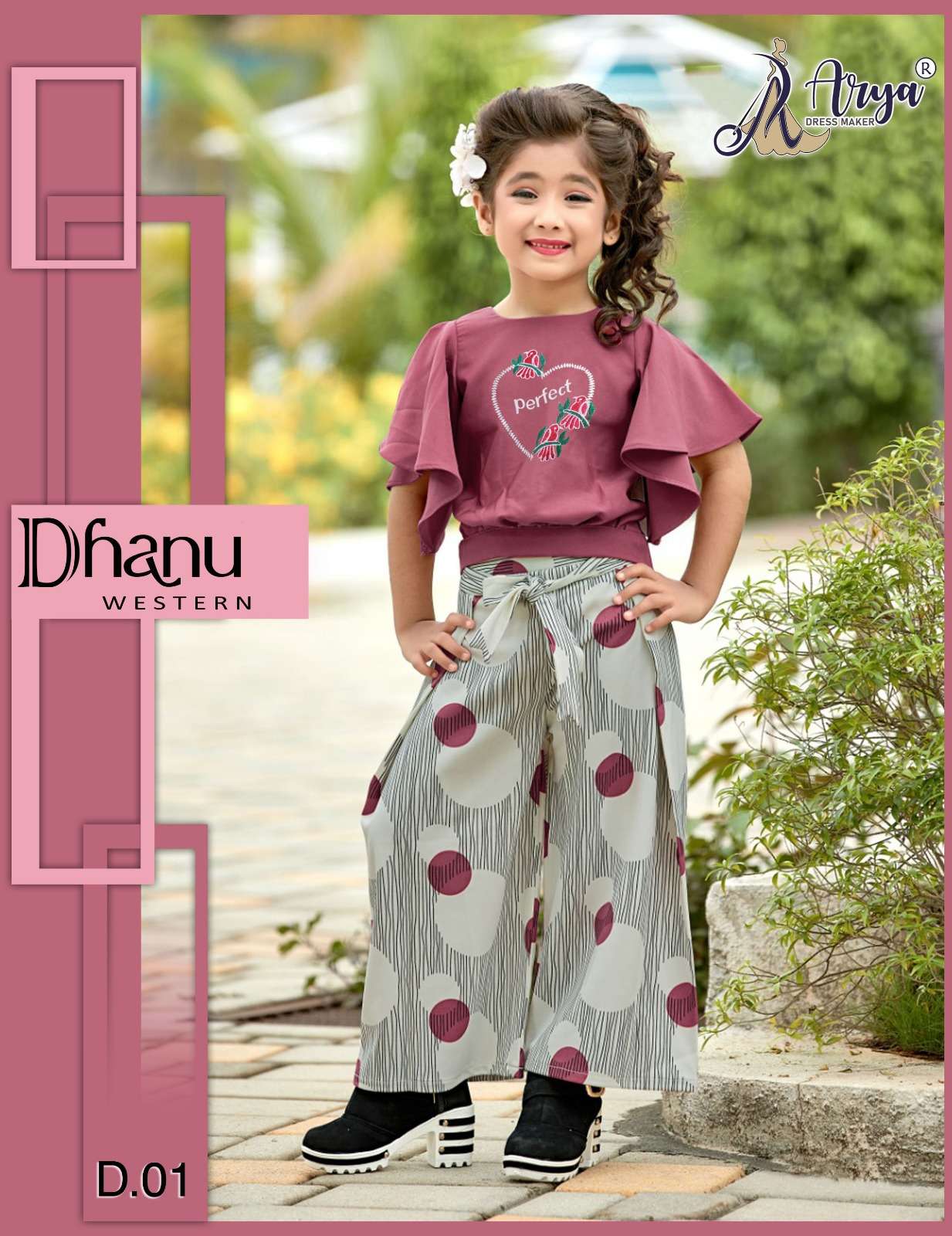 DHANU WESTERN BY ARYA DRESS MAKER 01 TO 05 SERIES RAYON PRINT WORK KIDS TUNICS