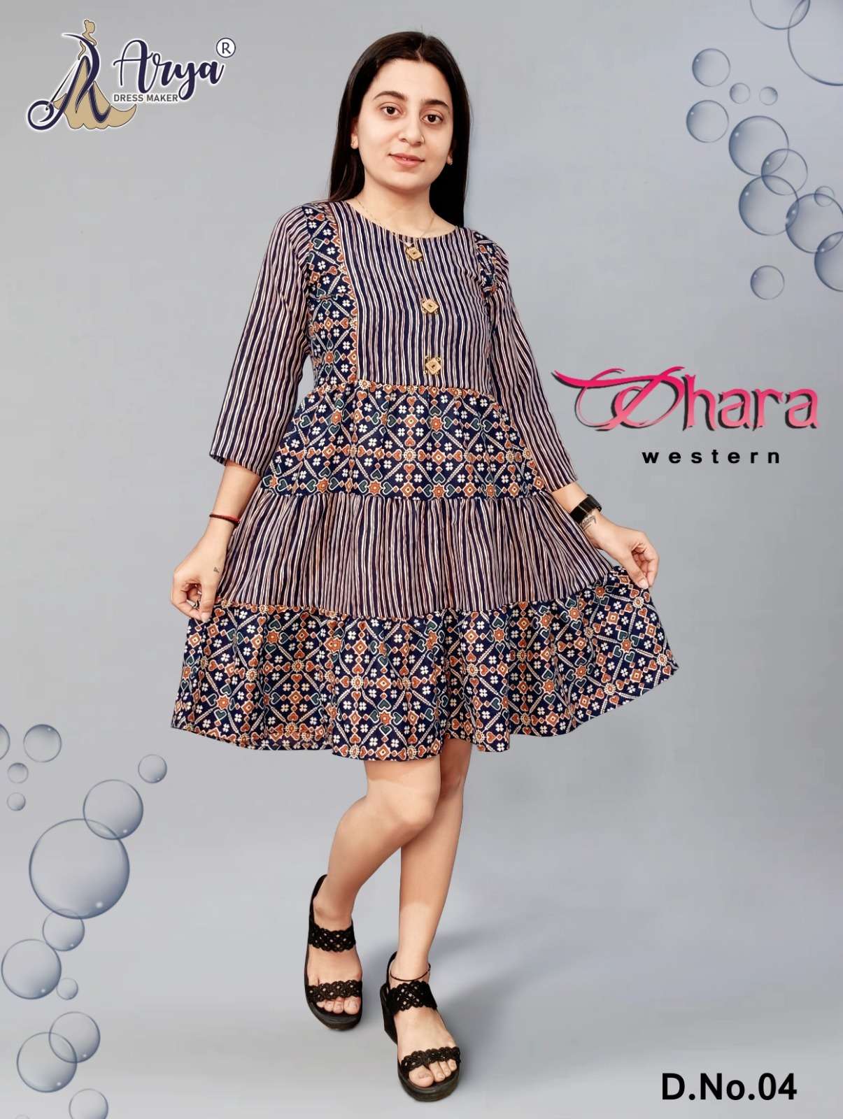 DHARA WESTERN BY ARYA DRESS MAKER 01 TO 04 SERIES COTTON PRINT SHORT KURTIS