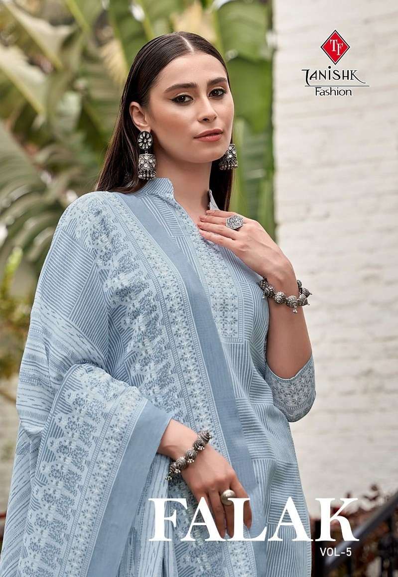 FALAK VOL-5 BY TANISH FASHION 6401 TO 6408 SERIES COTTON PRINT DRESSES