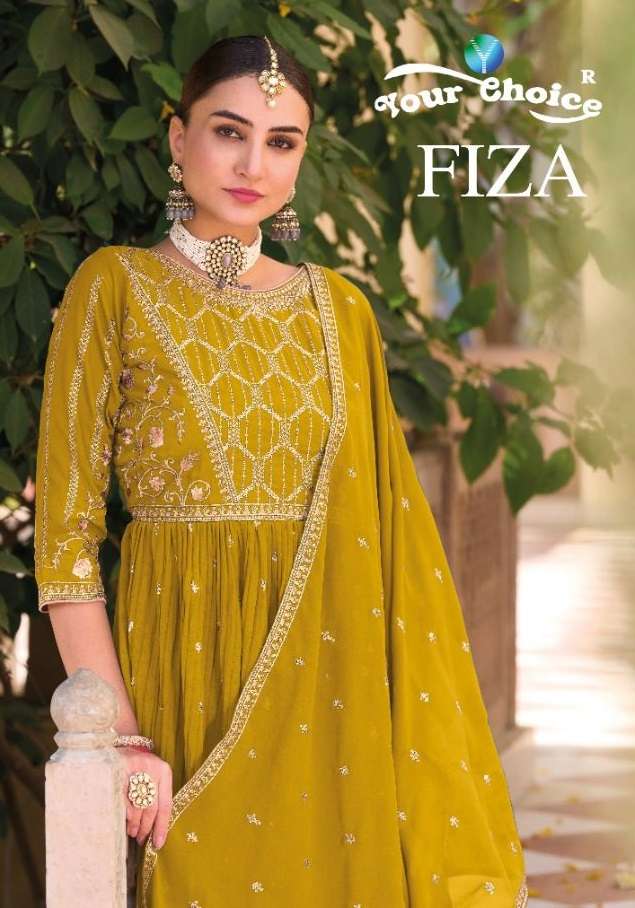 FIZA BY YOUR CHOICE 20001 TO 20005 SERIES BLOOMING GEORGETTE EMBROIDERY DRESSES