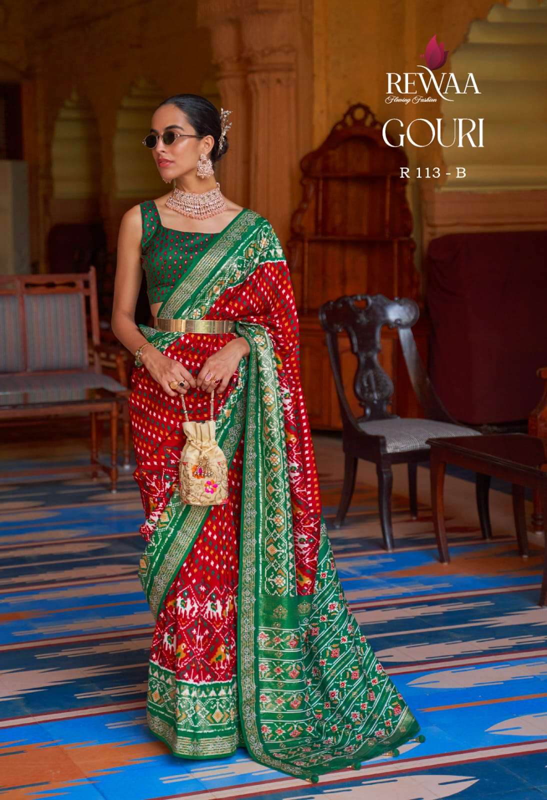 GOURI SILK BY REWAA 113-A TO 113-G SERIES SOFT SILK PRINT SAREES