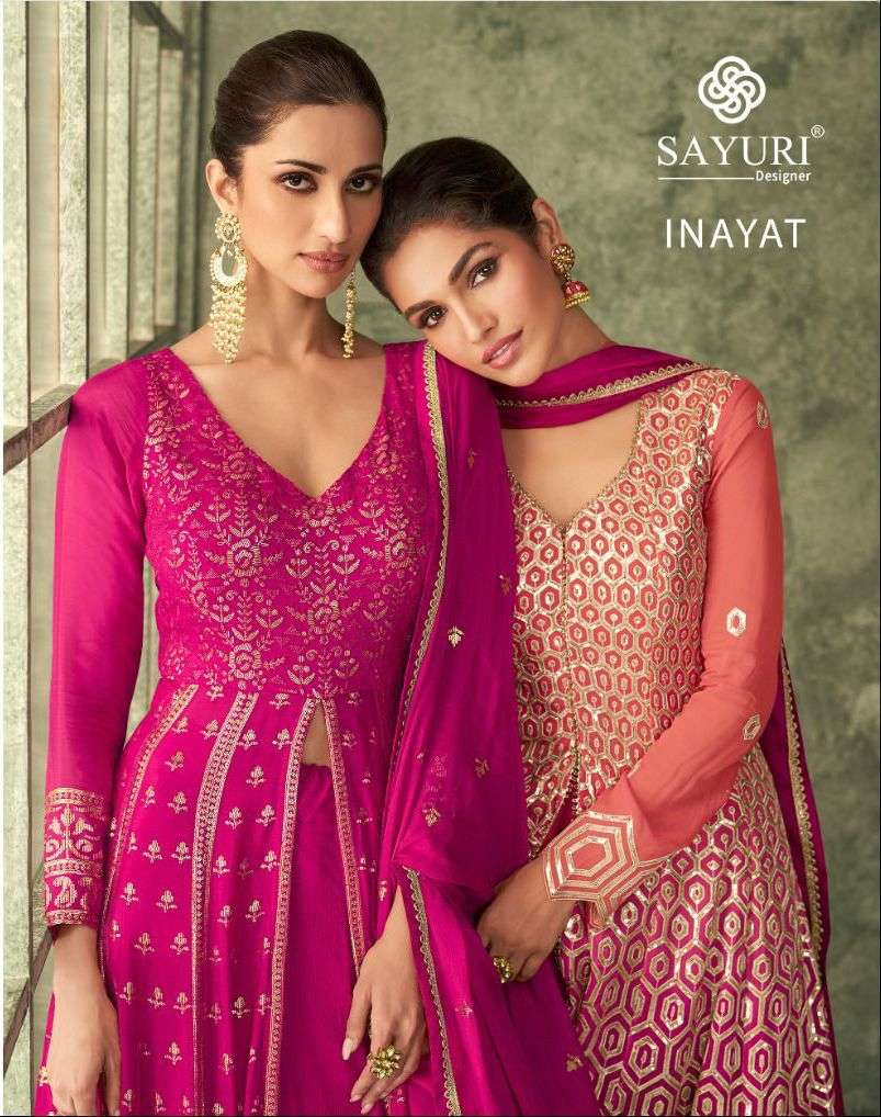 INAYAT BY SAYURI 5243 TO 5245 SERIES REAL GEORGETTE WORK STITCHED GOWNS