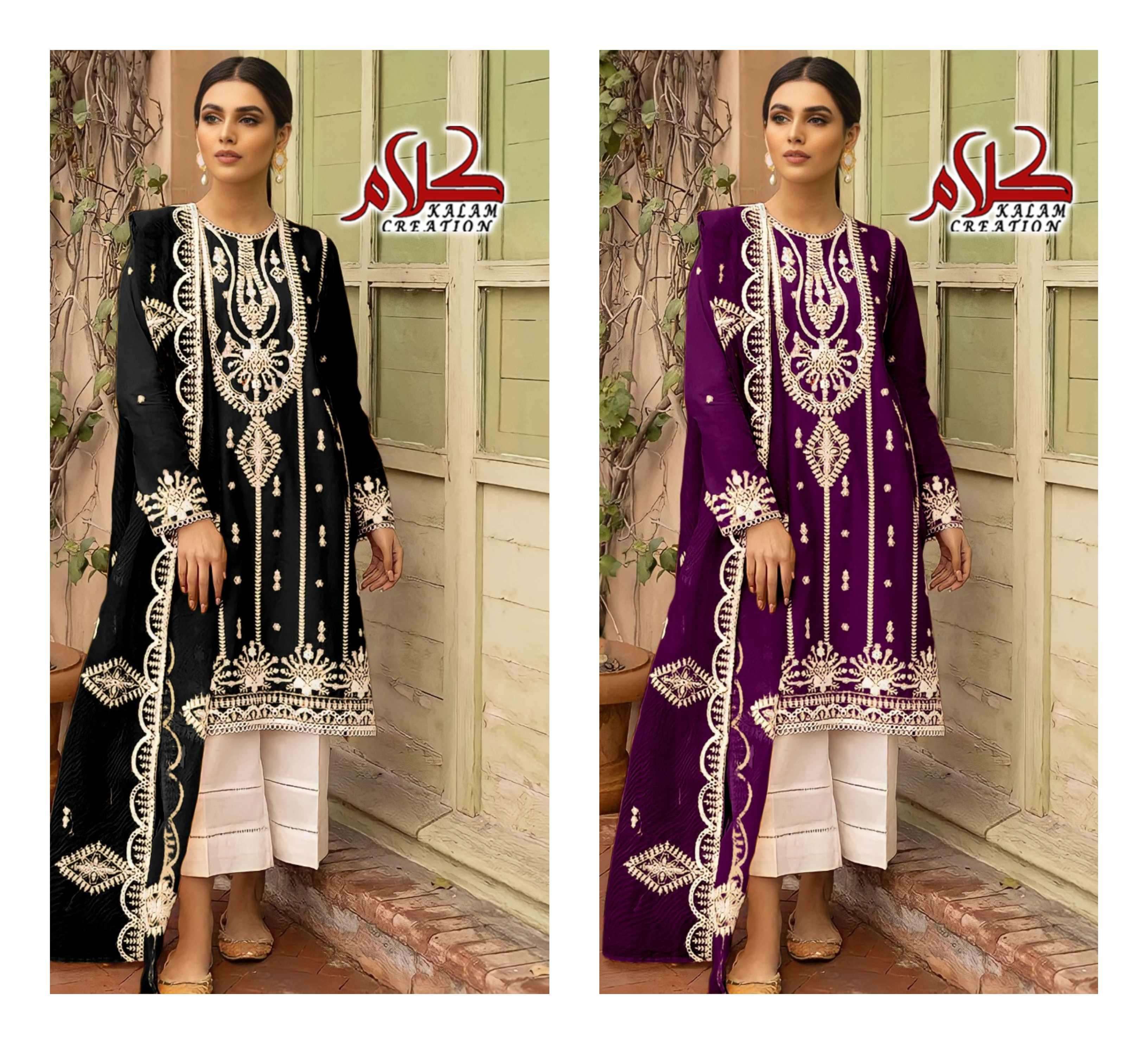 KALAM 1107 COLOURS BY KALAM CREATION FAUX GEORGETTE EMBROIDERY PAKISTANI STITCHED DRESSES