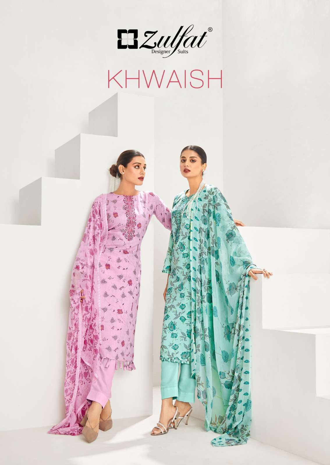 KHWAISH BY ZULFAT 479-001 TO 479-010 SERIES PURE JAAM COTTON WORK DRESSES