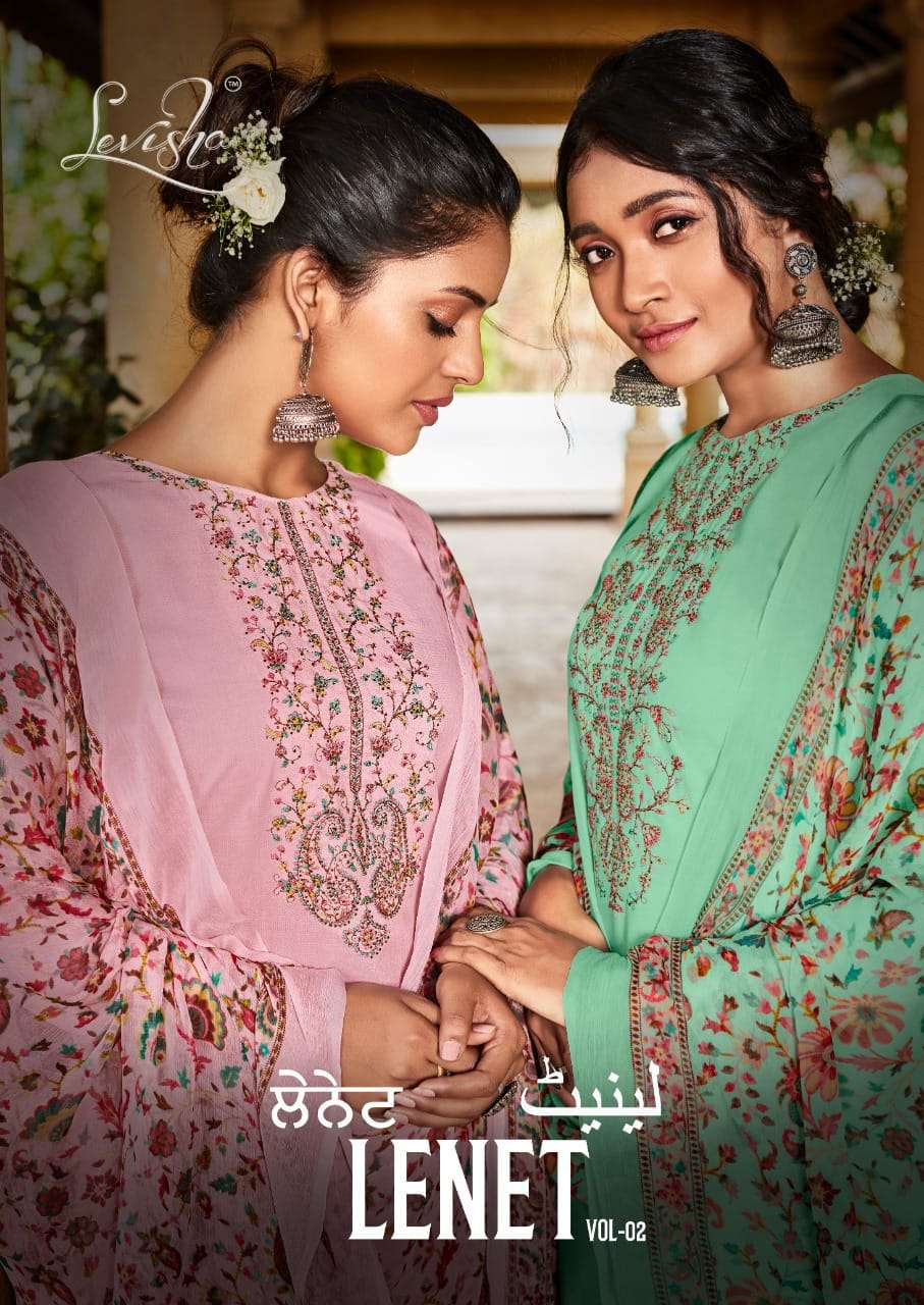 LENET VOL-2 BY LEVISHA 2013 TO 2020 SERIES COTTON PRINT EMBROIDERY DRESSES