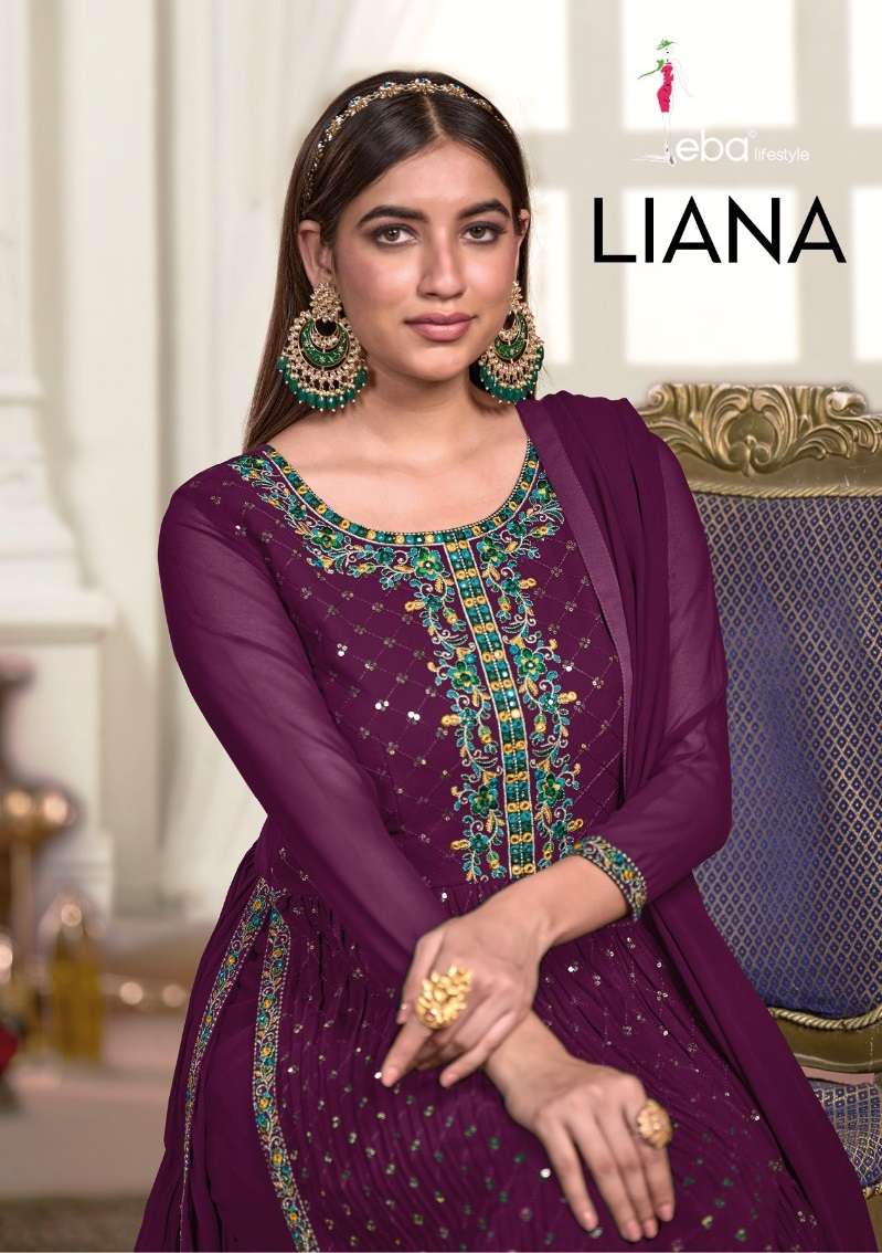 LIANA BY EBA LIFESTYLE 1555 TO 1558 SERIES BLOOMING GEORGETTE STITCHED WORK DRESSES