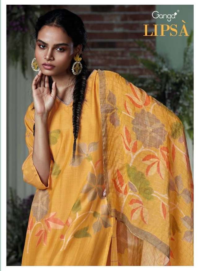 LIPSA BY GANGA FASHIONS 1086 TO 1091 SERIES BEMBERG SILK EMBROIDERY DRESSES