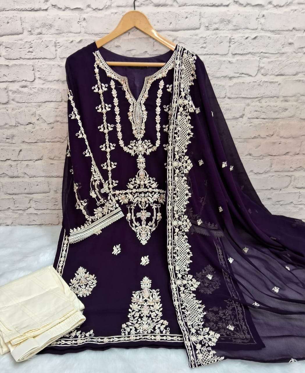 LPC 103 COLOURS BY AQSAWHOLESALE PURE GEORGETTE EMBROIDERY PAKISTANI STITCHED DRESSES