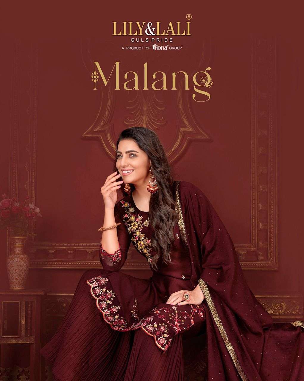 MALANG BY LILY & LALI 10191 TO 10196 SERIES SILK HANDWORK STITCHED SHARARA SUITS