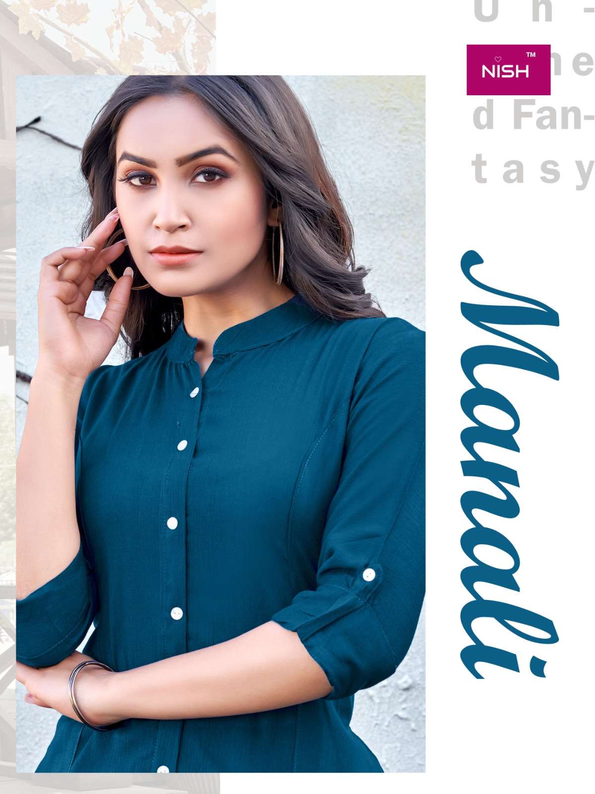 MANALI BY NISH 01 TO 06 SERIES HEAVY BOMBAY RAYON WRINKLE TOP & PANTS