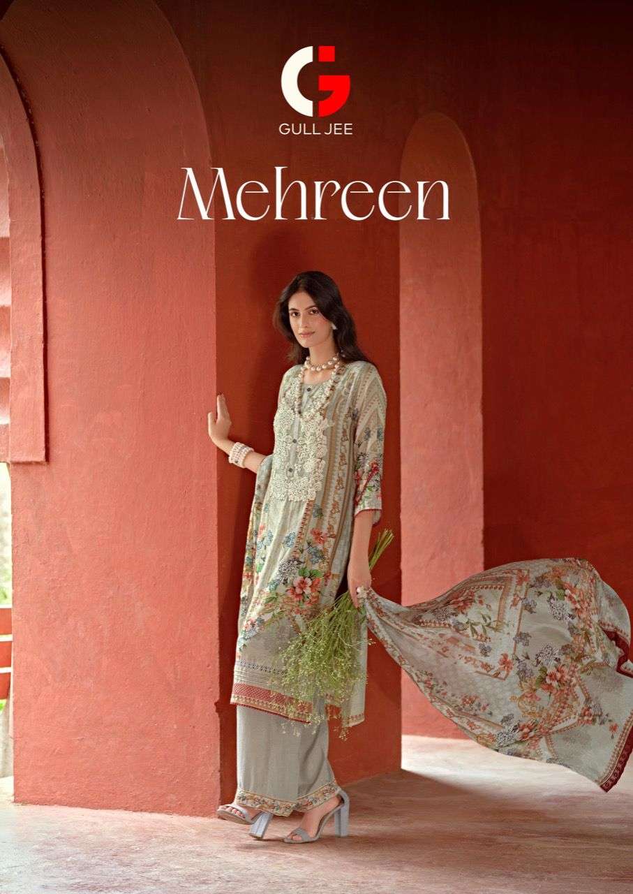 MEHREEN BY GULL JEE 15001 TO 15006 SERIES PURE VISCOSE MUSLIN EMBROIDERY PAKISTANI DRESSES