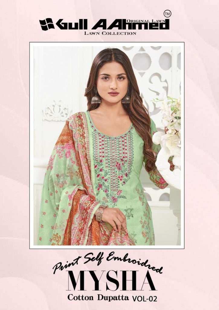 MYSHA VOL-2 BY GULL AAHMAD 2001 TO 2008 SERIES COTTON PRINT PAKISTANI DRESSES