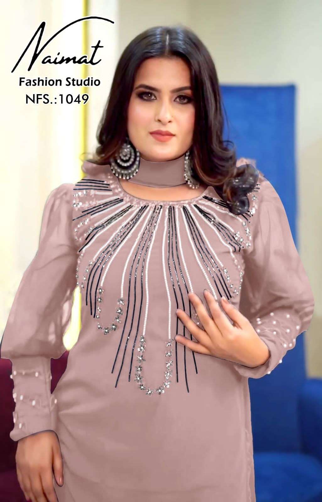 NFS 1049 COLOURS BY NAIMAT FASHION STUDIO GEORGETTE WORK STITCHED PAKISTANI DRESSES