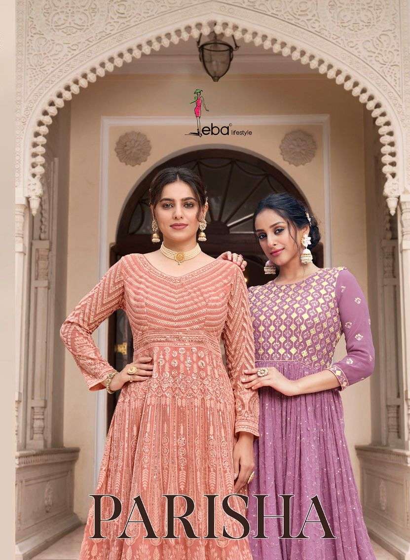 PARISHA BY EBA LIFESTYLE 1531 TO 1534 SERIES GEORGETTE CHINON EMBROIDERY STITCHED GOWNS