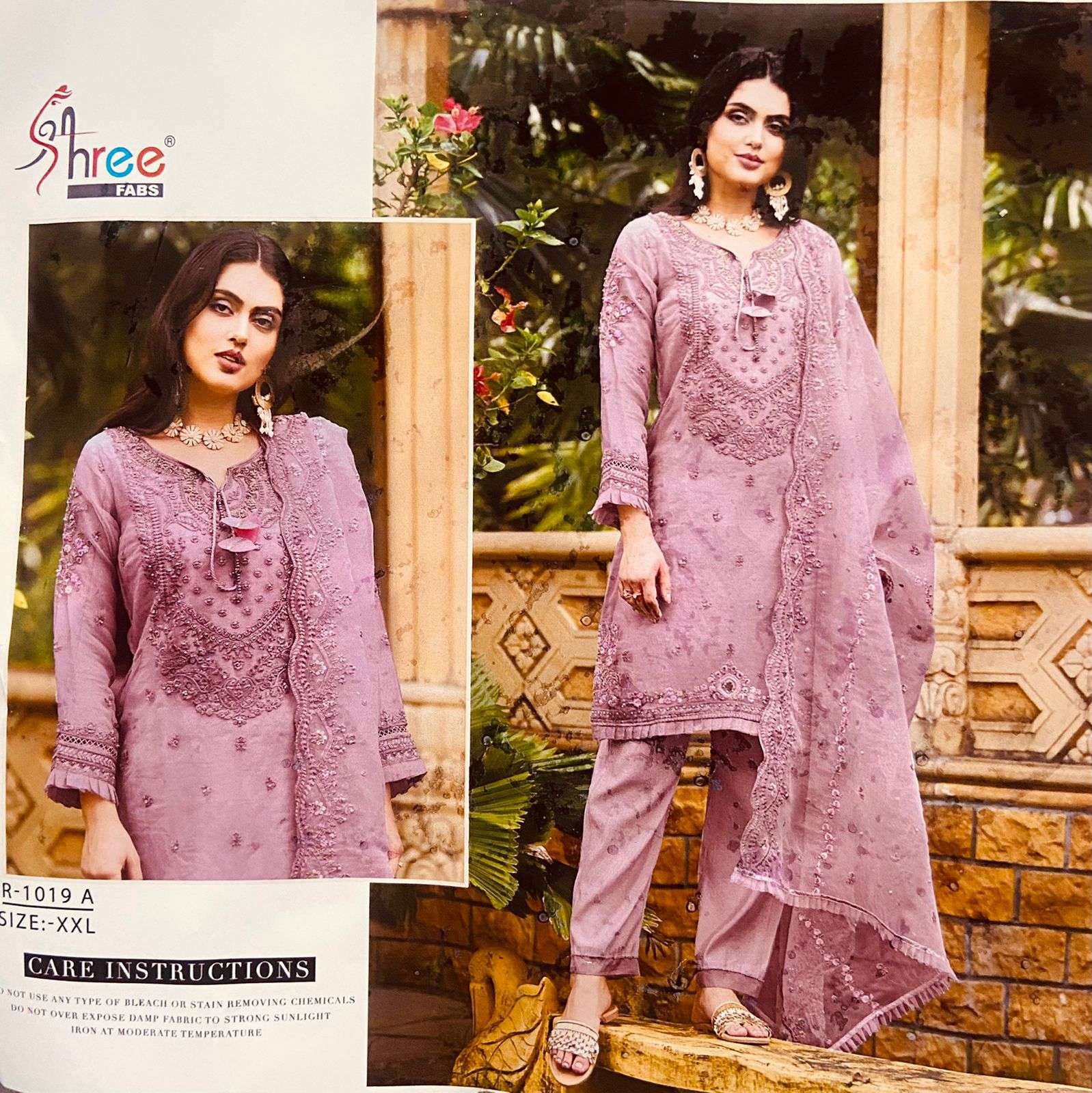 R-1019 HIT DESIGN BY SHREE FABS PURE ORGANZA EMBROIDERY PAKISTANI DRESS