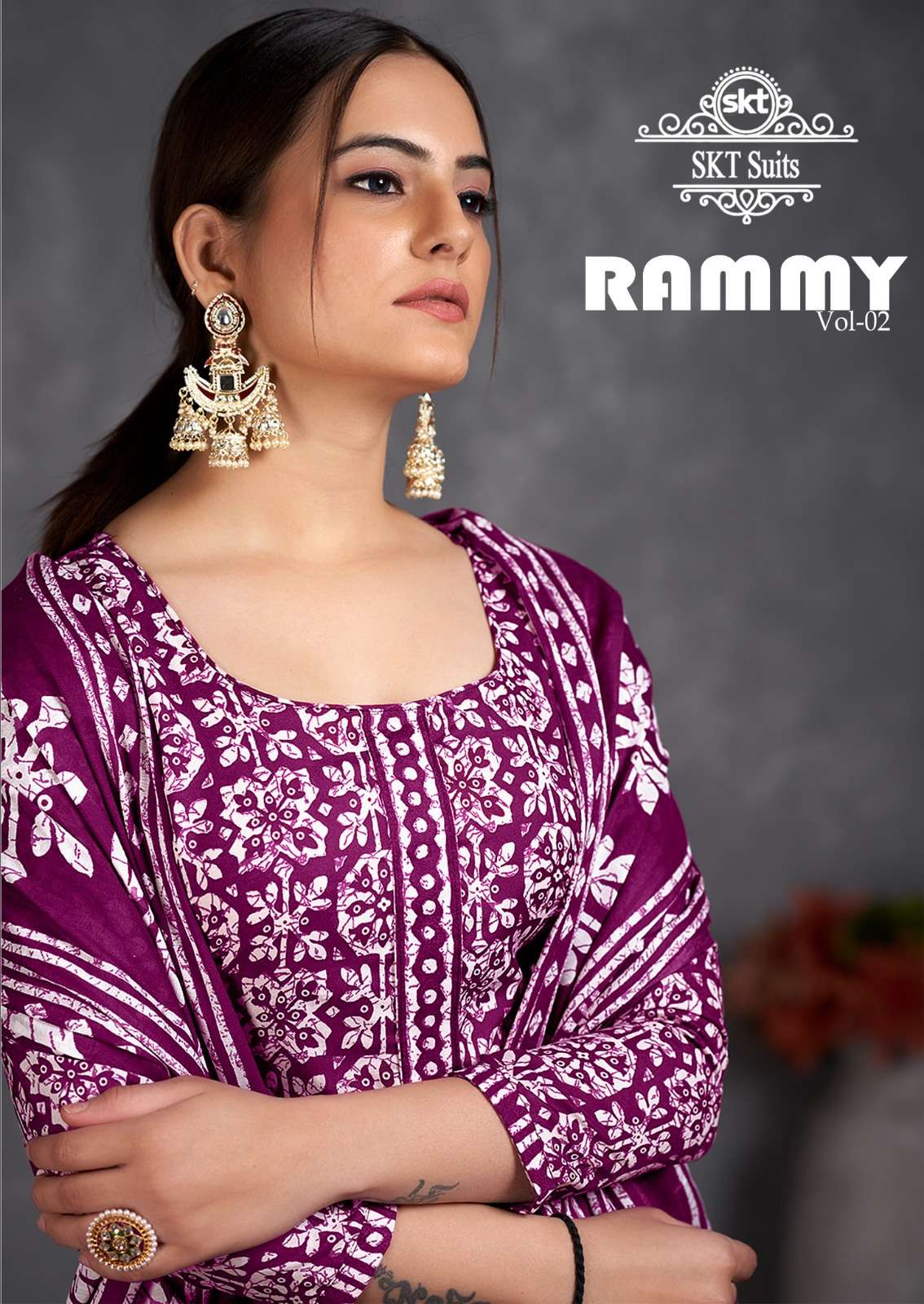 RAMMY VOL-2 BY SKT SUITS 2001 TO 2012 SERIES COTTON PRINT DRESSES