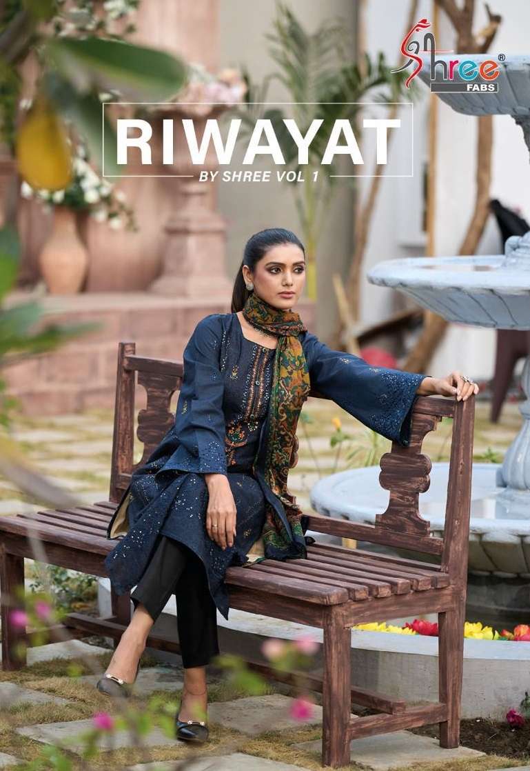 RIWAYAT BY SHREE FABS 01 TO 06 SERIES LAWN COTTON EMBROIDERY PAKISTANI DRESSES