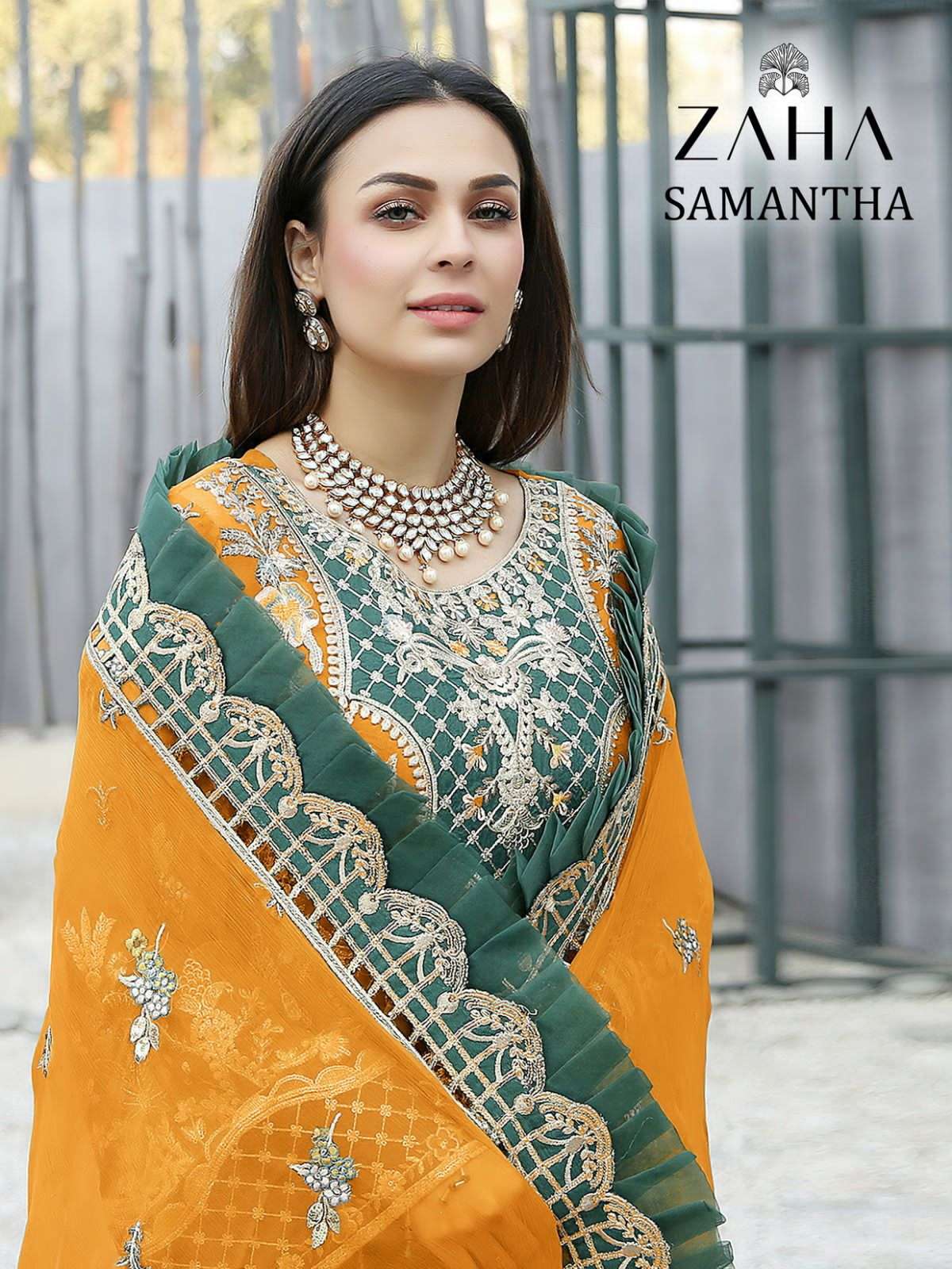 SAMANTHA BY ZAHA 10132-A TO 10132-D SERIES FAUX GEORGETTE EMBRODIERY PAKISTANI DRESSES