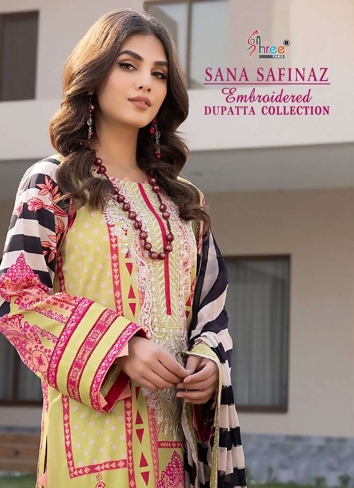 SANA SAFINAZ EMBROIDERED DUPATTA COLLECTION BY SHREE FABS 2537 TO 2542 SERIES COTTON PAKISTANI DRESS...