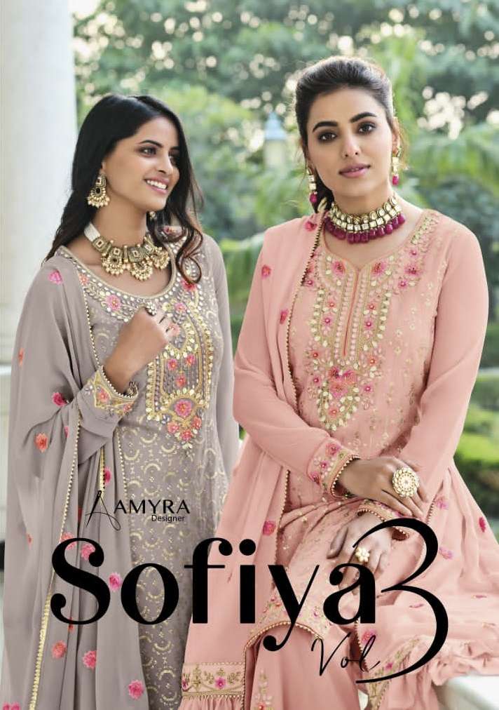 SOFIYA VOL-3 BY AMYRA DESIGNER 509 TO 512 SERIES REAL GEORGETTE EMBROIDERY DRESSES