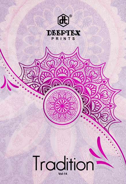 TRADITION VOL-14 BY DEEPTEX 1401 TO 1410 SERIES COTTON PRINT DRESSES