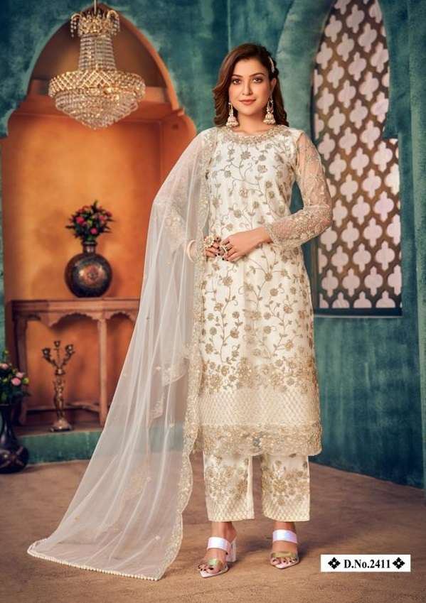 Women Designer Heavy Work Net Wedding Gown at Rs 3450 in Delhi | ID:  23138091873