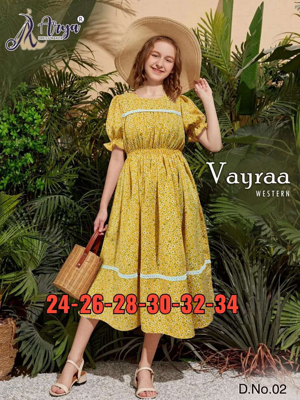 VAYRAA BY ARYA DRESS MAKER 01 TO 04 SERIES HEAVY CRAPE PRINT KIDS KURTIS