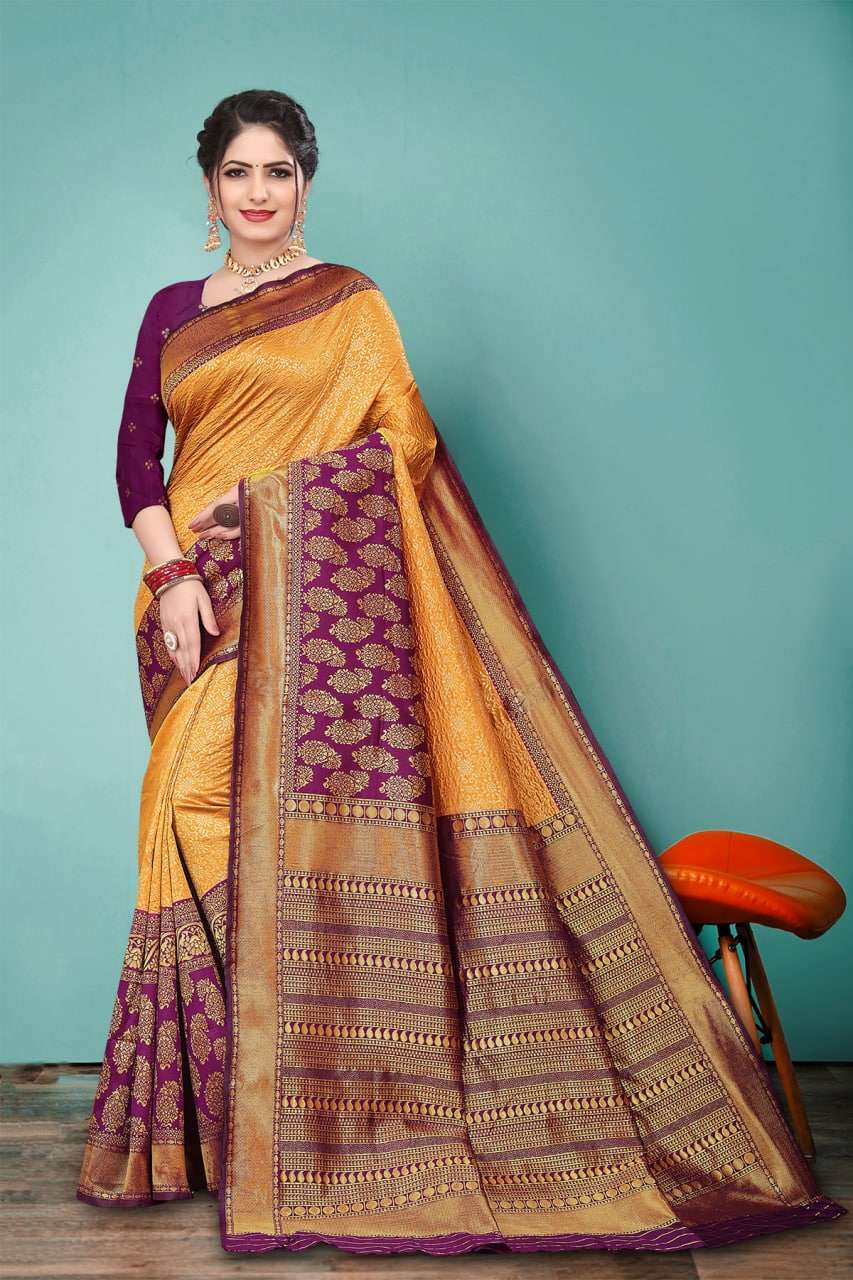 VRATI VOL-2 BY AQSAWHOLESALE SOFT LITCHI SILK SAREES