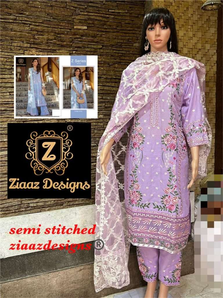 Z SERIES VOL-12 BY ZIAAZ DESIGNS COTTON EMBROIDERY PAKISTANI DRESS