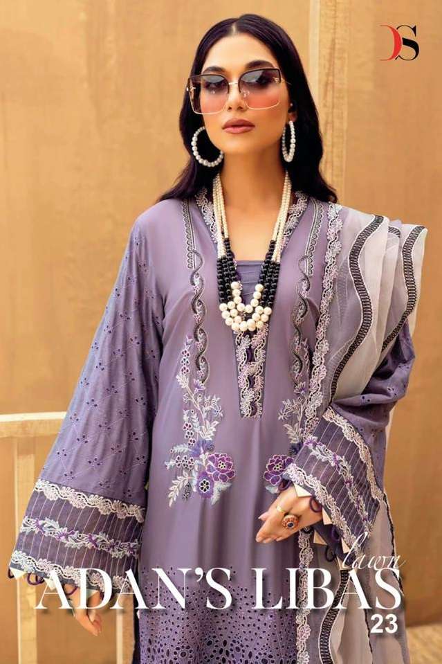 ADANS LIBAS LAWN-23 BY DEEPSY SUITS 3111 TO 3116 SERIES CAMBRIC COTTON PAKISTANI DRESSES