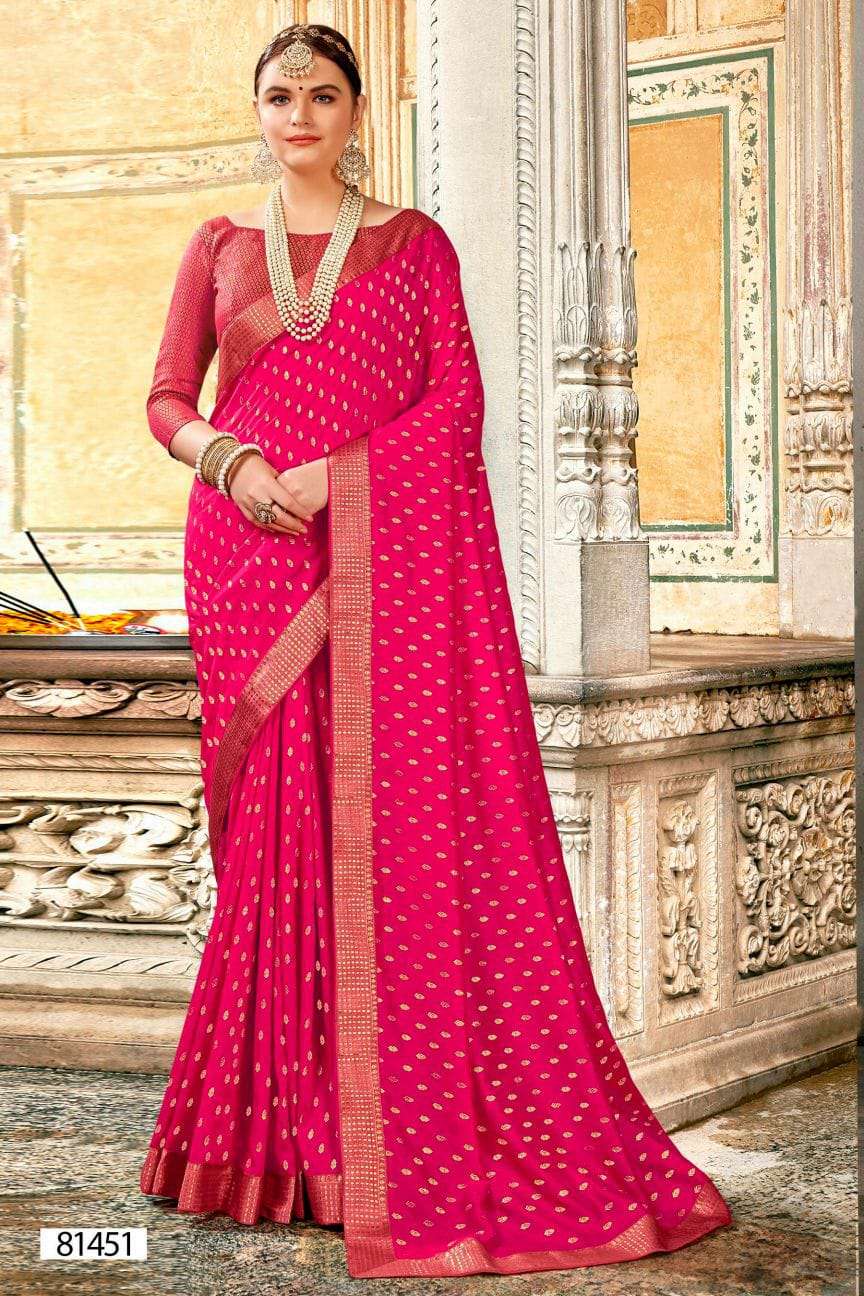 AMISHA BY RIGHT WOMEN DESIGNER 81451 TO 81458 SERIES BANARASI FOIL PRINT SAREES