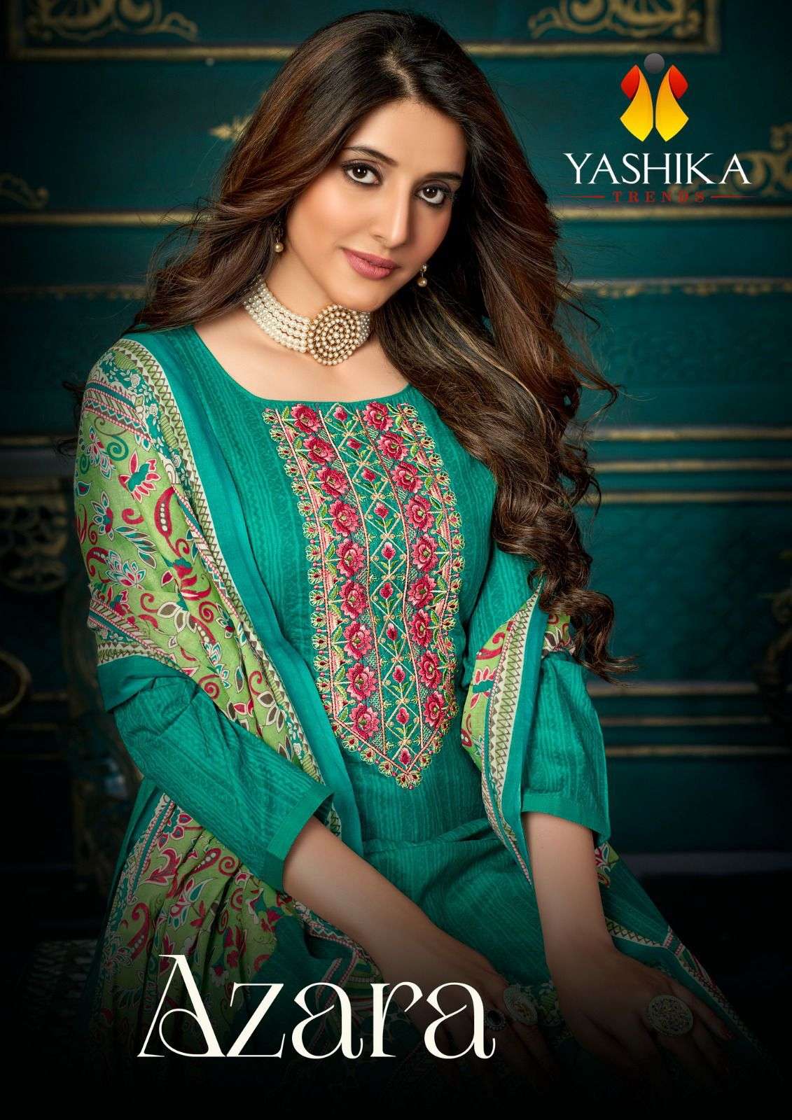 AZARA BY YASHIKA TRENDZ 1001 TO 1008 SERIES HEAVY COTTON EMBROIDERY WORK DRESSES