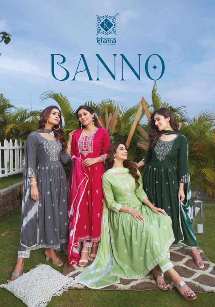 BANNO BY KIANA 01 TO 08 SERIES COTTON EMBROIDERY STITCHED NAYRA SUITS