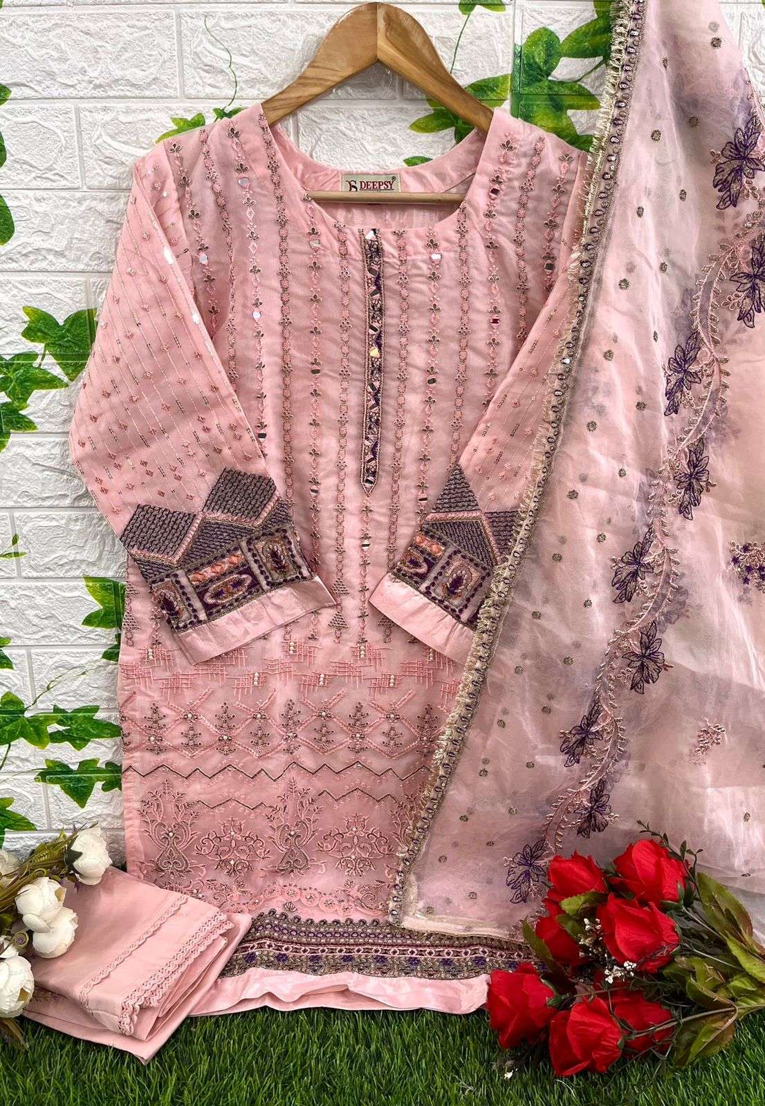 D-329 HIT DESIGN BY DEEPSY SUITS ORGANZA EMBROIDERY PAKISTANI STITCHED DRESS